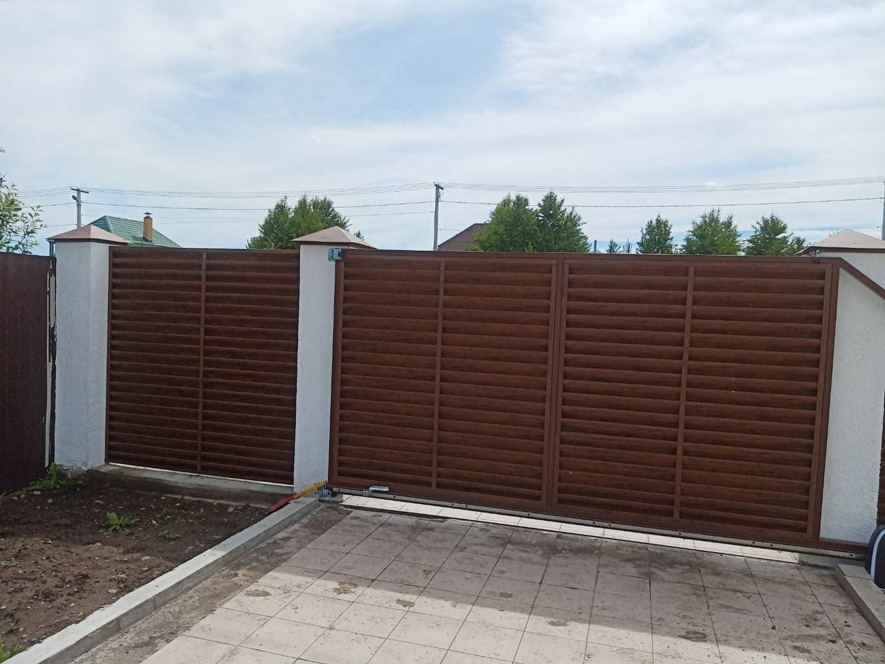 забор-жалюзи printech каштан двусторонний фото4 в Атырау